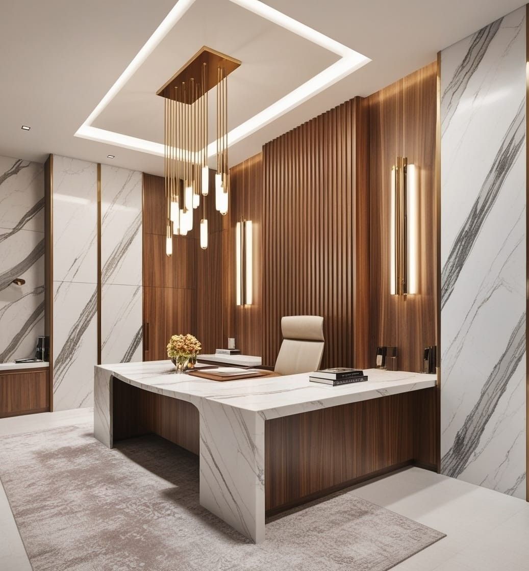Luxury Executive Suite featuring Integrated Cove Lighting & Executive Chandelier #35